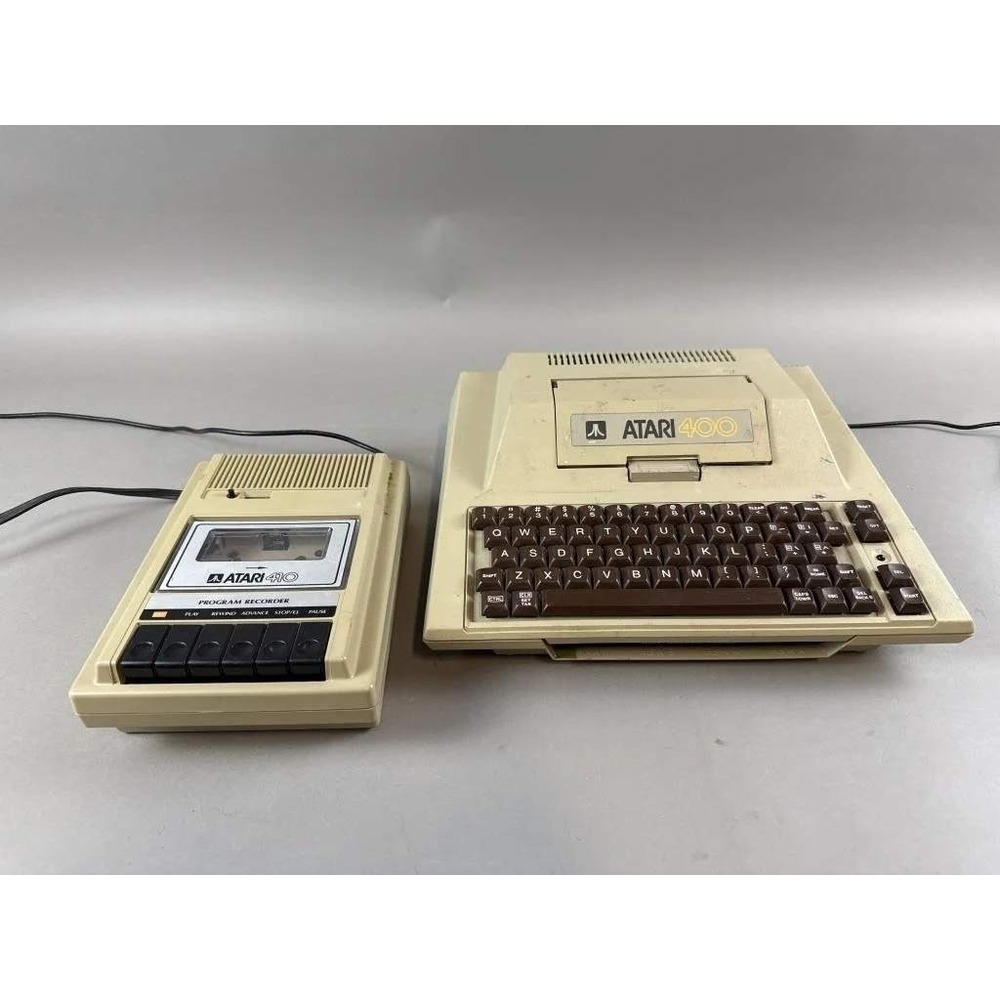 Vintage Atari 400 Home Computer Console Atari 410 Program Recorder Pac-Man